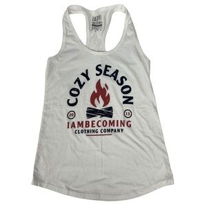 I AM BECOMING Women’s Activewear Cycling Tank Tops Small Bundle/2 White Graphic